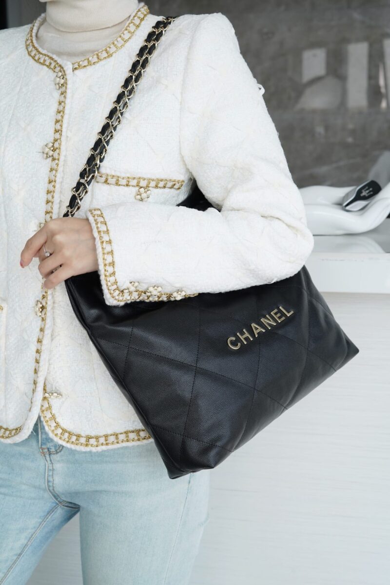 CHANEL 22 小号手袋 AS3260黑色 - Image 2