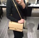 Chanel CF25 Classic flap bag A01112杏色金扣
