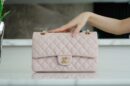 Chanel CF25 Classic flap bag A01112樱花粉金扣