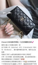 CHANEL 22B 珐琅扣Kelly大号黑色链条包 AP2946