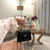 CHANEL 22B 珐琅扣Kelly中号黑色链条包 AP2945
