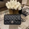 CHANEL Classic flap CF20 Mini BAG A01116黑色银扣
