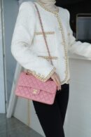 CHANEL CF23 Classic flap bag A01113羊皮/樱花粉/金扣