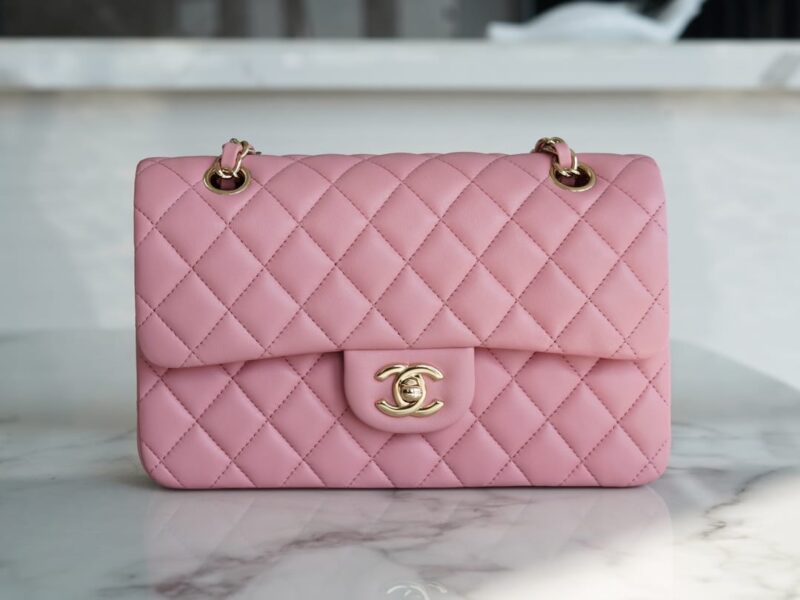 CHANEL CF23 Classic flap bag A01113羊皮/樱花粉/金扣