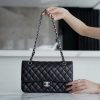 wsxc1673189699829_4.jpg CHANEL CF Classic flap 25CM 正品皮口盖包 A01112黑色/银扣