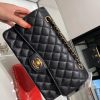 wsxc1673189889433_0.jpg CHANEL CF Classic flap 25CM 正品皮口盖包 A01112黑色/金扣