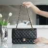 wsxc1673189931062_0.jpg CHANEL CF Classic flap 25CM 正品皮口盖包 A01112黑色/金扣