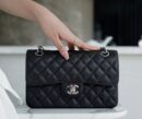 CHANEL CF23 Classic flap bag 正品皮口盖包 A01113黑色/银扣