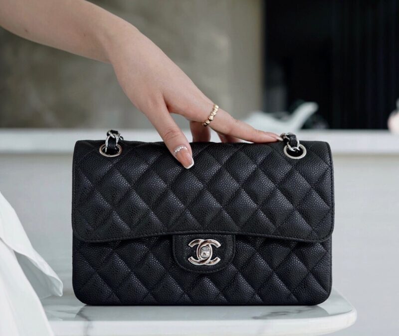 CHANEL CF23 Classic flap bag 正品皮口盖包 A01113黑色/银扣