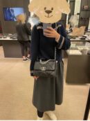 CHANEL 小号 19BAG AS1160黑色/银扣