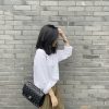 CHANEL CF Classic flap 25CM 进口牛皮大球纹口盖包 A01112黑色/银扣