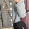 CHANEL 23p爱心调节扣链条 黑金 方胖子 AS3829