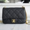 CHANEL 23p爱心调节扣链条 黑金 方胖子 AS3829