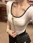 CHANEL 23S 山茶花调节扣方胖子 AS1786黑色