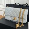 CHANEL 23S春夏新款 山茶花𝐂𝐅 𝐦𝐢𝐧𝐢 AS1787淡蓝