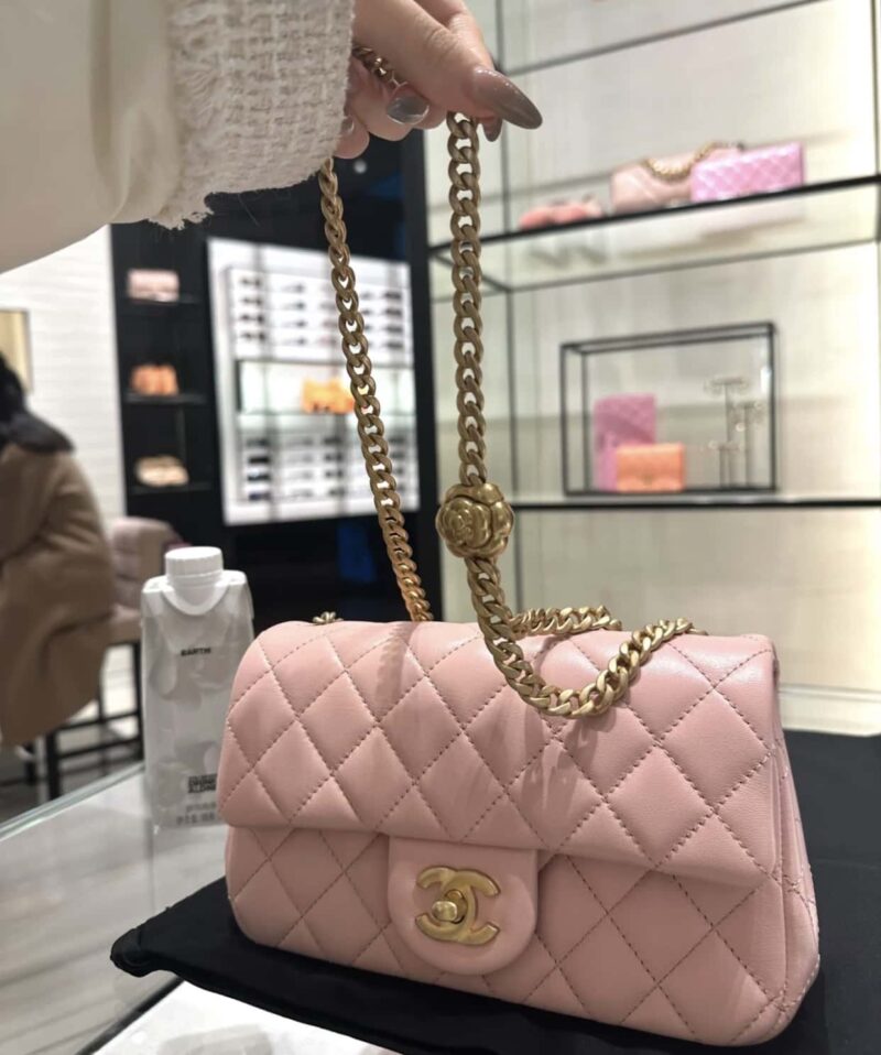 CHANEL 23S春夏新款 山茶花 cf mini 樱花粉 AS4041 - Image 2