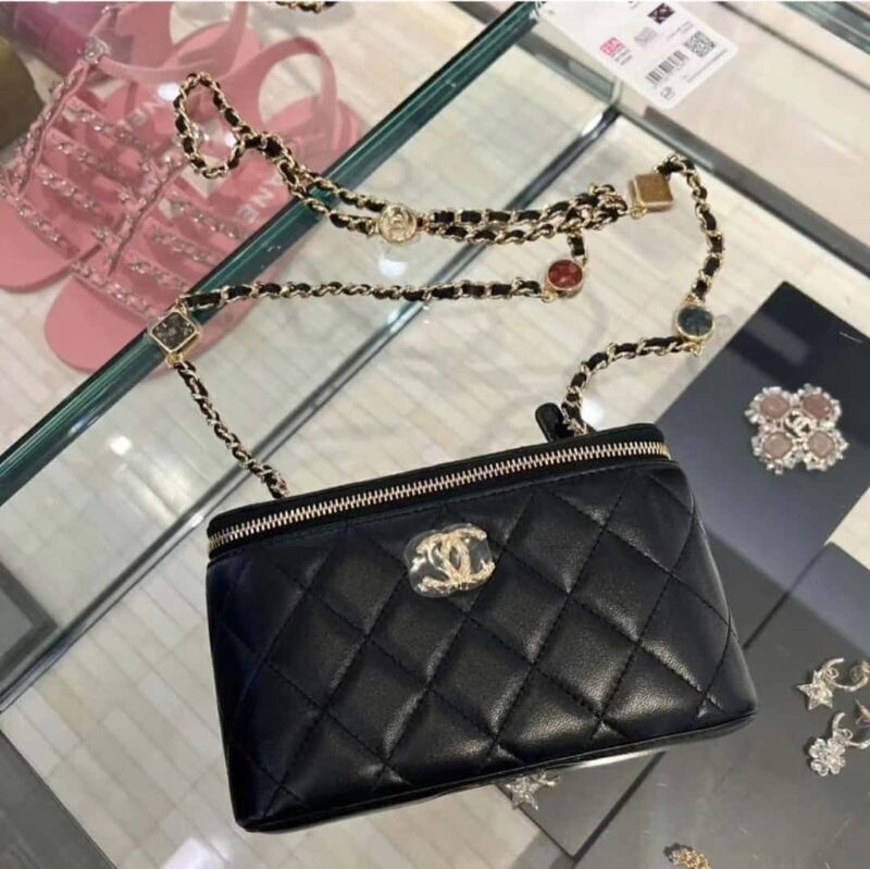 CHANEL 23A 高级手工坊系列 限量版宝石链条盒子包 AP3416黑色 - Image 2