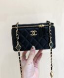 CHANEL 23A 高级手工坊系列 限量版宝石链条盒子包 AP3416黑色