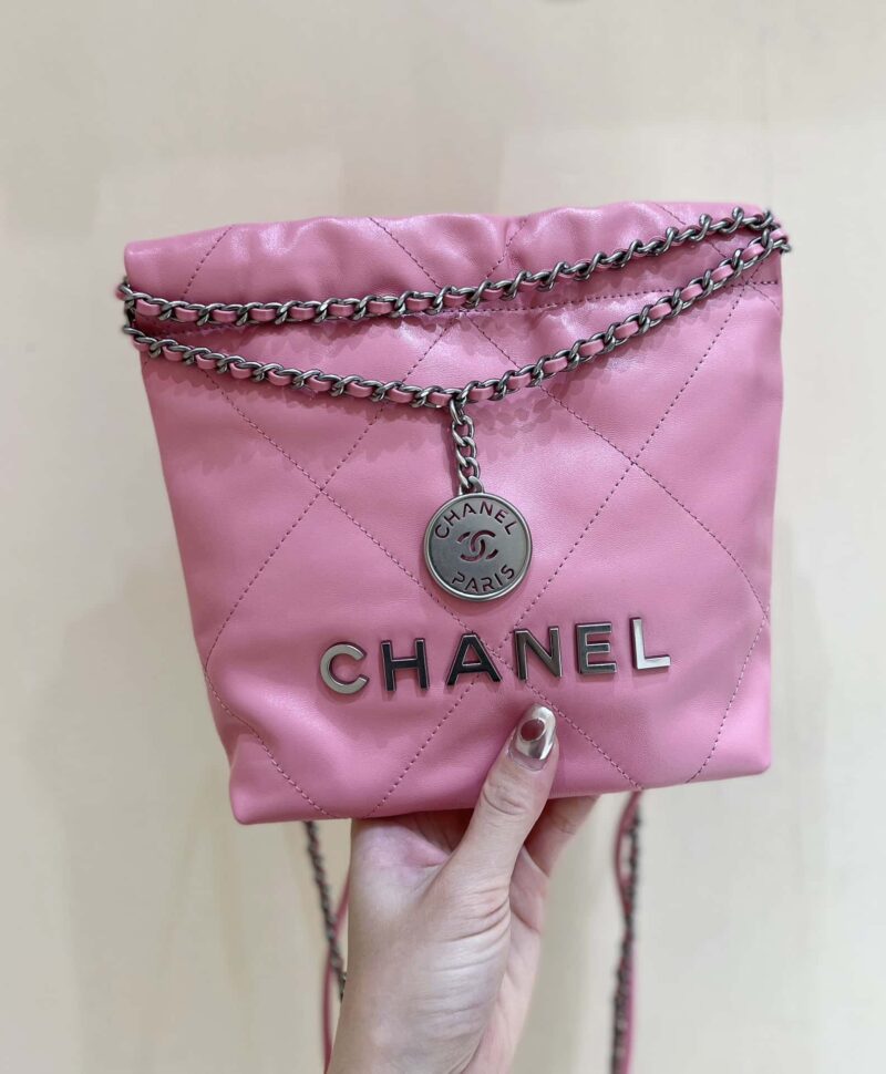 CHANEL 23S 春夏系列 mini 22 bag AS3980粉色
