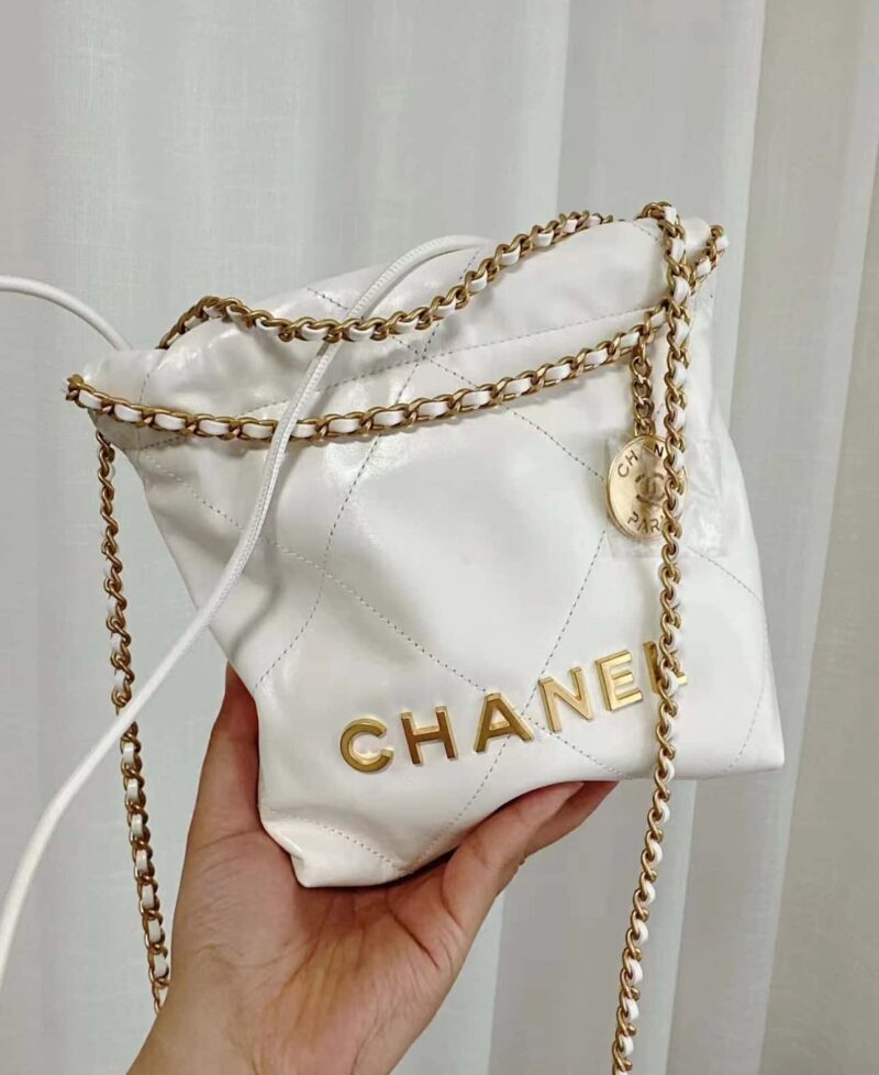 CHANEL 23S 春夏系列 mini 22 bag AS3980白色 - Image 2