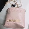 CHANEL 23S 春夏系列 mini 22 bag AS3980粉色/金扣