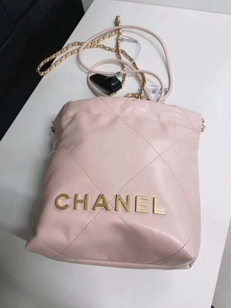 CHANEL 23S 春夏系列 mini 22 bag AS3980粉色/金扣 - Image 2