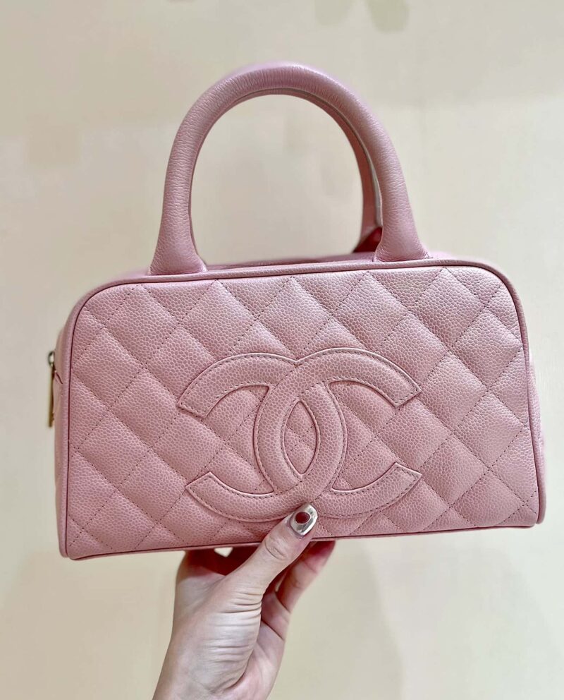 CHANEL Jennie同款火爆中古保龄球包 A20996粉色