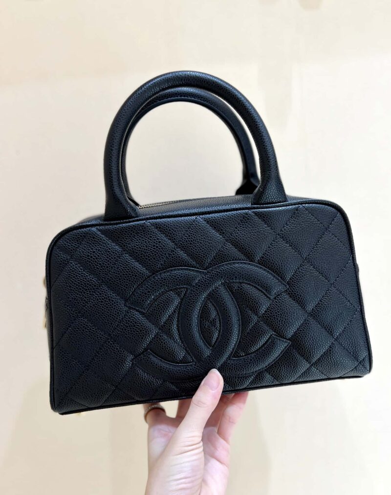 CHANEL Jennie同款火爆中古保龄球包 A20996黑色
