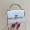 CHANEL 23P 春夏预告系列 Kelly牛皮手柄包 AP3237白色