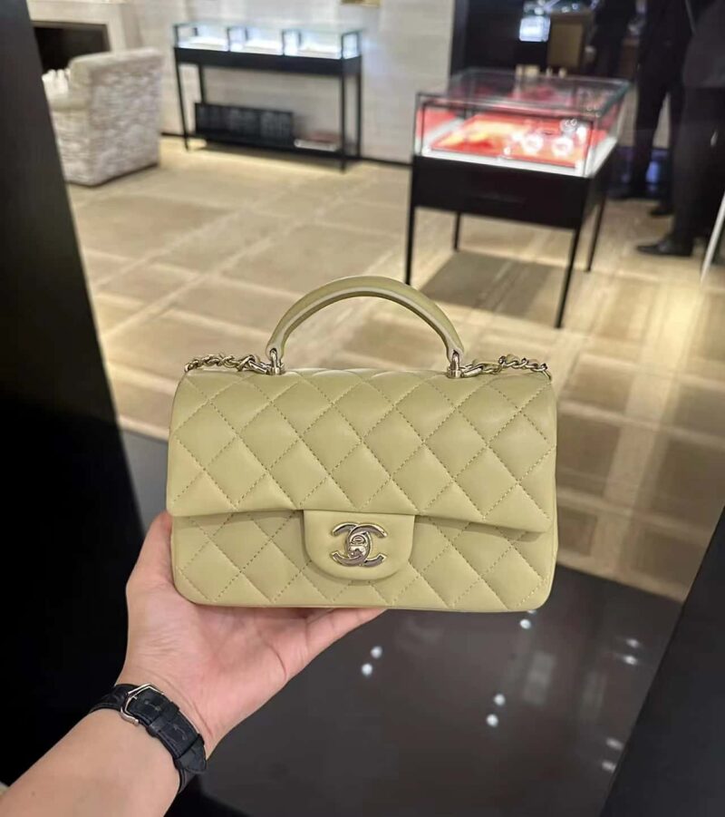 CHANEL 经典之cf mini handle 20CM AS2431牛油果绿 - Image 2