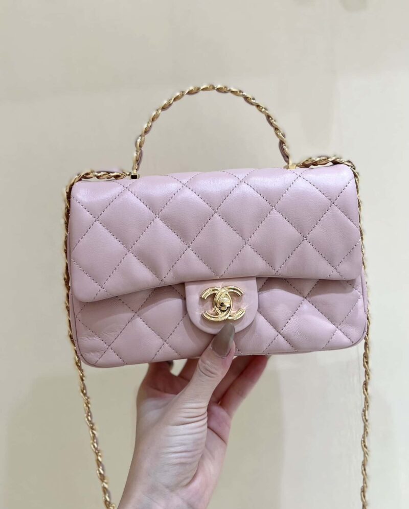 CHANEL 23S 春夏系列 CF手柄大mini AS4023粉色