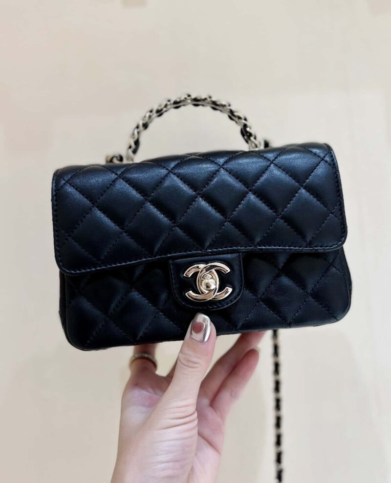 CHANEL 23A 高级手工坊系列 CF水钻手柄大mini AS4023