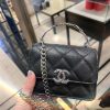 CHANEL 2022cc 春夏系列 珐琅手柄小挎包 AP2758黑色