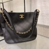 CHANEL 23A 新款HOBO嬉皮包 AS4210黑色