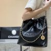 wsxc1699973721264_0.jpg CHANEL 黑色鱼子酱皮配枪色五金 23k垃圾袋 小号AS3260