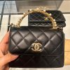 CHANEL 𝟮𝟯B秋冬新款 珍珠Kelly手柄链条包 AP3513