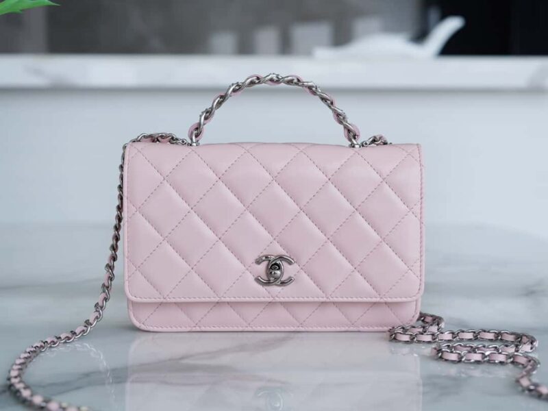 CHANEL 23K 新款水钻手柄woc AP3645粉色
