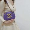 CHANEL 24C 早春度假系列 大双C复古邮差包 AS4609紫色