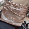 CHANEL 23s春夏新款22Mini bag 原产皮 AS3980玫瑰金