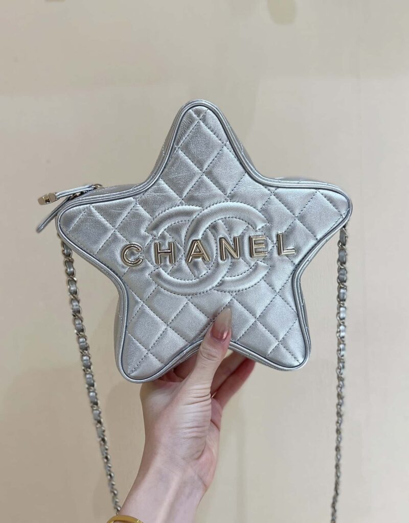 CHANEL 24C 早春度假系列限量版星星包 AS4579银色