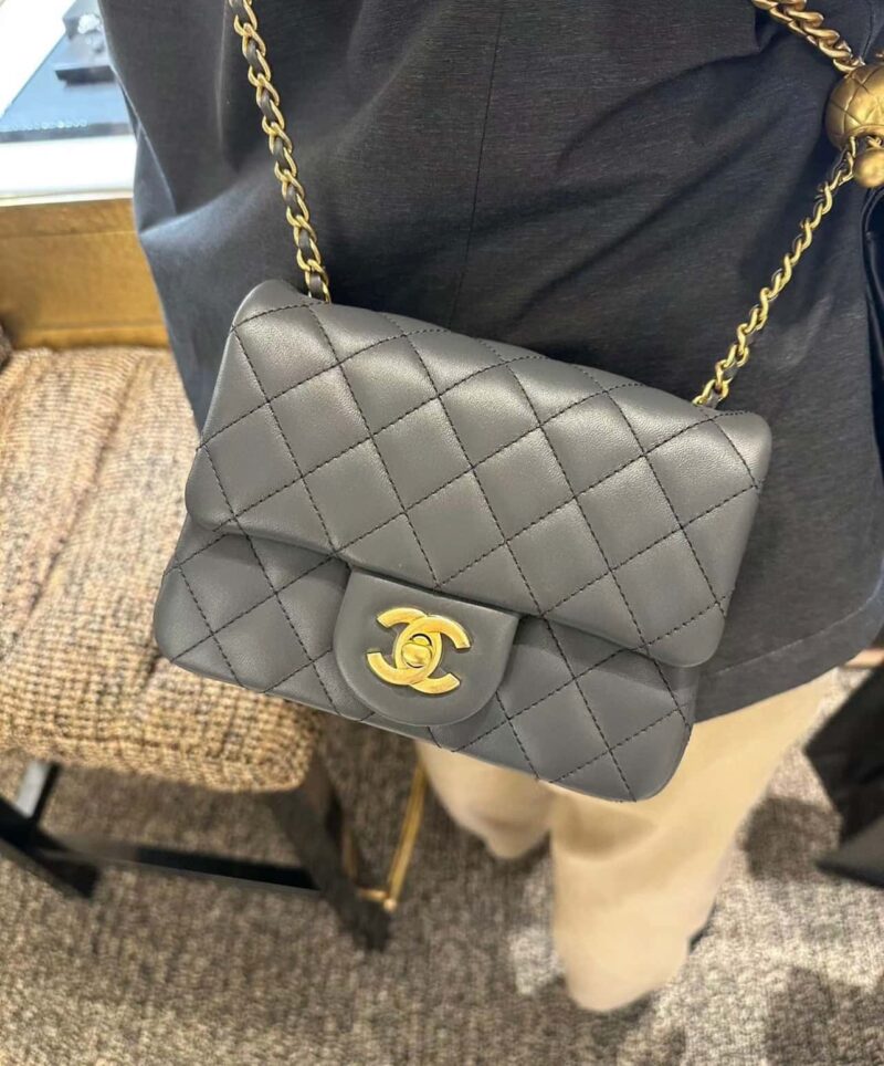 CHANEL 金属球方胖子 AS1786深灰色 - Image 2