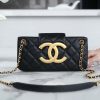 CHANEL 𝟐𝟒𝐂 ｜原厂小羊皮 复古大 𝒍𝒐𝒈𝒐 法棍包 AS4611