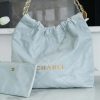wsxc1709566628997_0.jpg CHANEL 23C 22手袋 正品尾皮 雾霾蓝 中号 AS3261