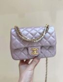CHANEL 24P 春夏预告系列限量版珍珠方胖子 AS4385粉色
