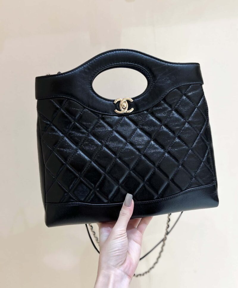 CHANEL 24S 新小号31bag油蜡羊皮 AS4853黑色