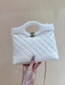 CHANEL 24S mini 31bag油蜡羊皮 AS4133白色