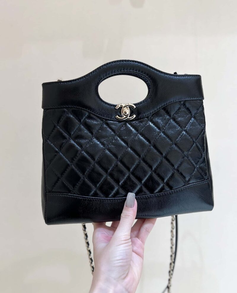 CHANEL 24S mini 31bag油蜡羊皮 AS4133黑色