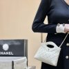 CHANEL 24S 31bag nano 油蜡羊皮 AP3656白色