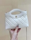 CHANEL 24S 31bag nano 油蜡羊皮 AP3656白色
