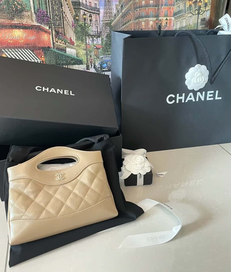 CHANEL 24S 31bag nano 油蜡羊皮 AP3656奶茶色 - Image 2